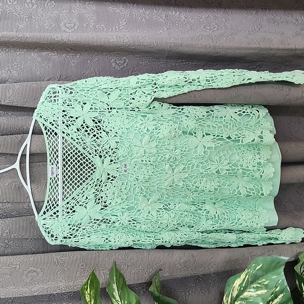 Vintage Together Floral Crochet Sweater Set